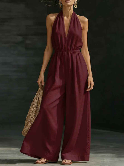 Casual Halter Jumpsuit MUNSIEUR New Arrivals