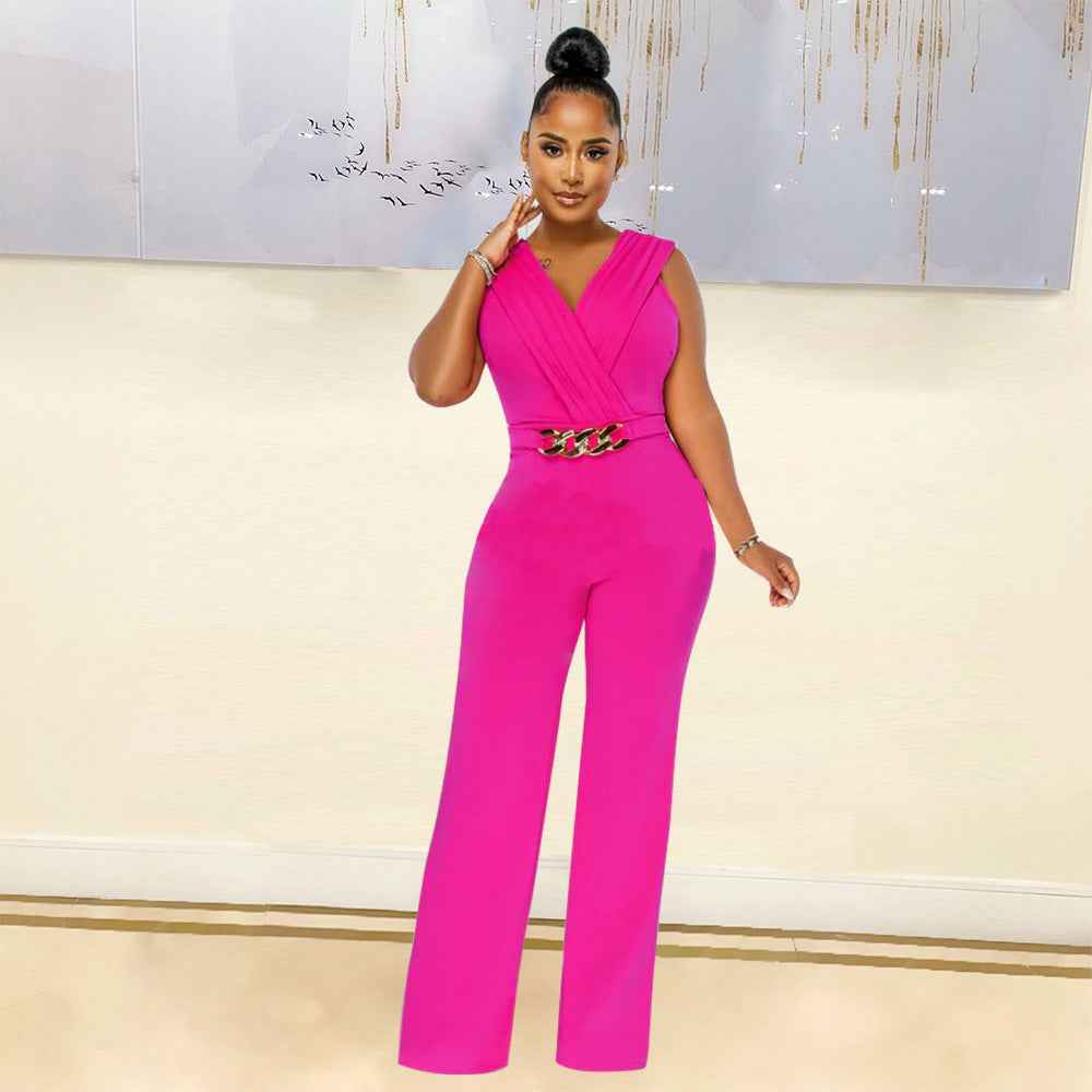 Slim Casual Sleeveless Jumpsuit