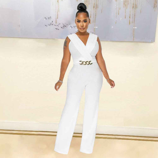 Slim Casual Sleeveless Jumpsuit