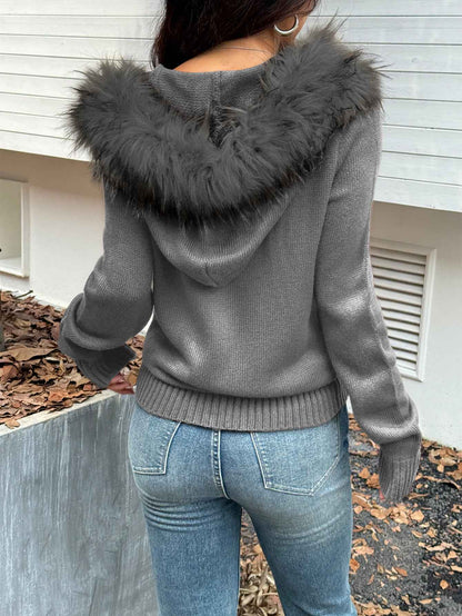 Casual Plush Long Sleeve Sweater