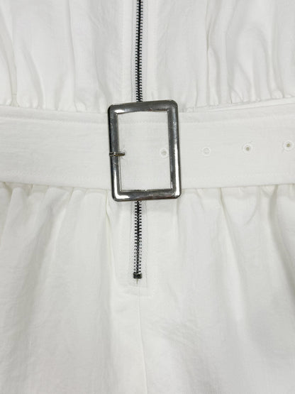High Grade Quality White Halter Drape Jumpsuit for Women
