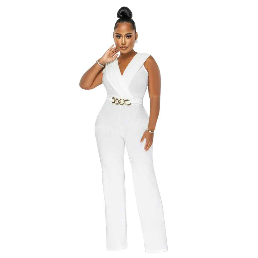 Slim Casual Sleeveless Jumpsuit