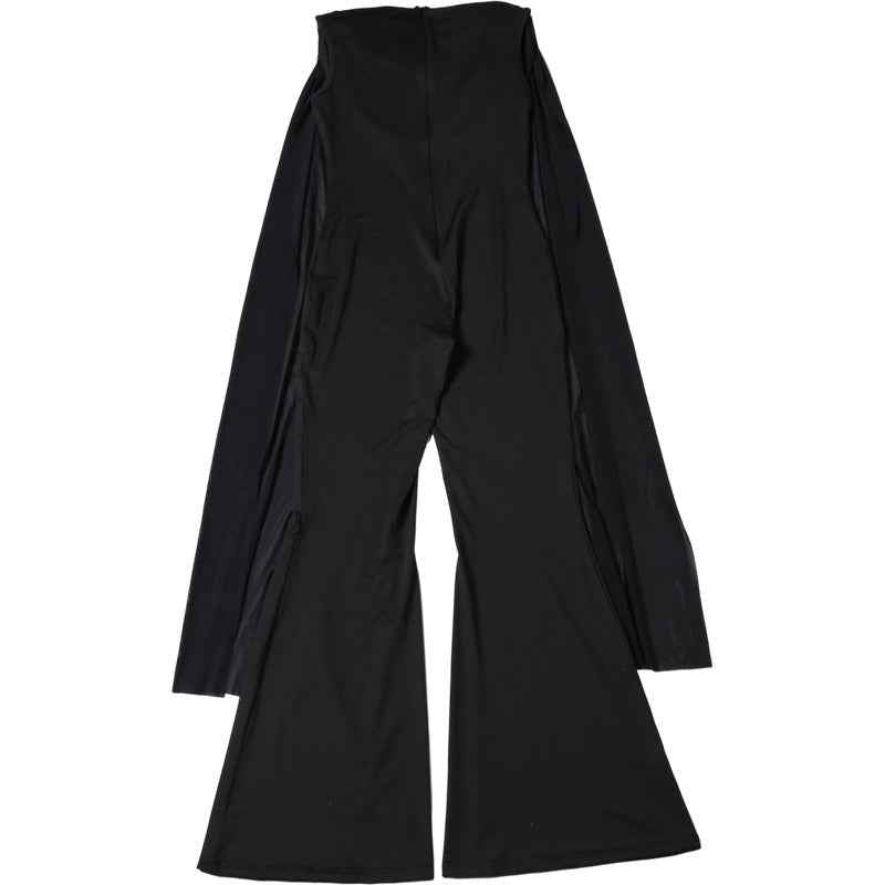 Elegant round Collar Gauze Ribbon Jumpsuit