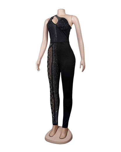 Sexy Slim Drilling One Piece Nightclub Uniform Jumpsuit