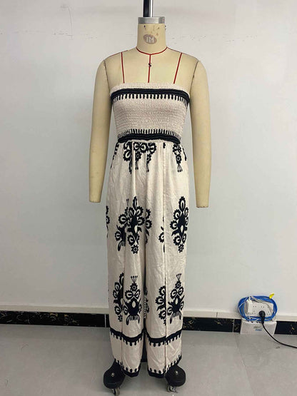 Tube Top Split-leg Jumpsuit