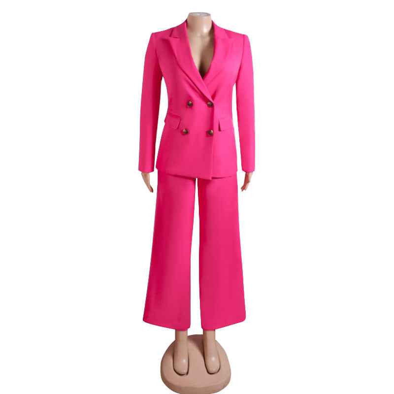 Luxury Business Elegant Business Tube Top Jumpsuit Two Piece Set