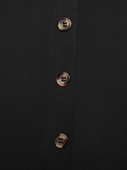 Elegant Vintage Button Slit Skirt