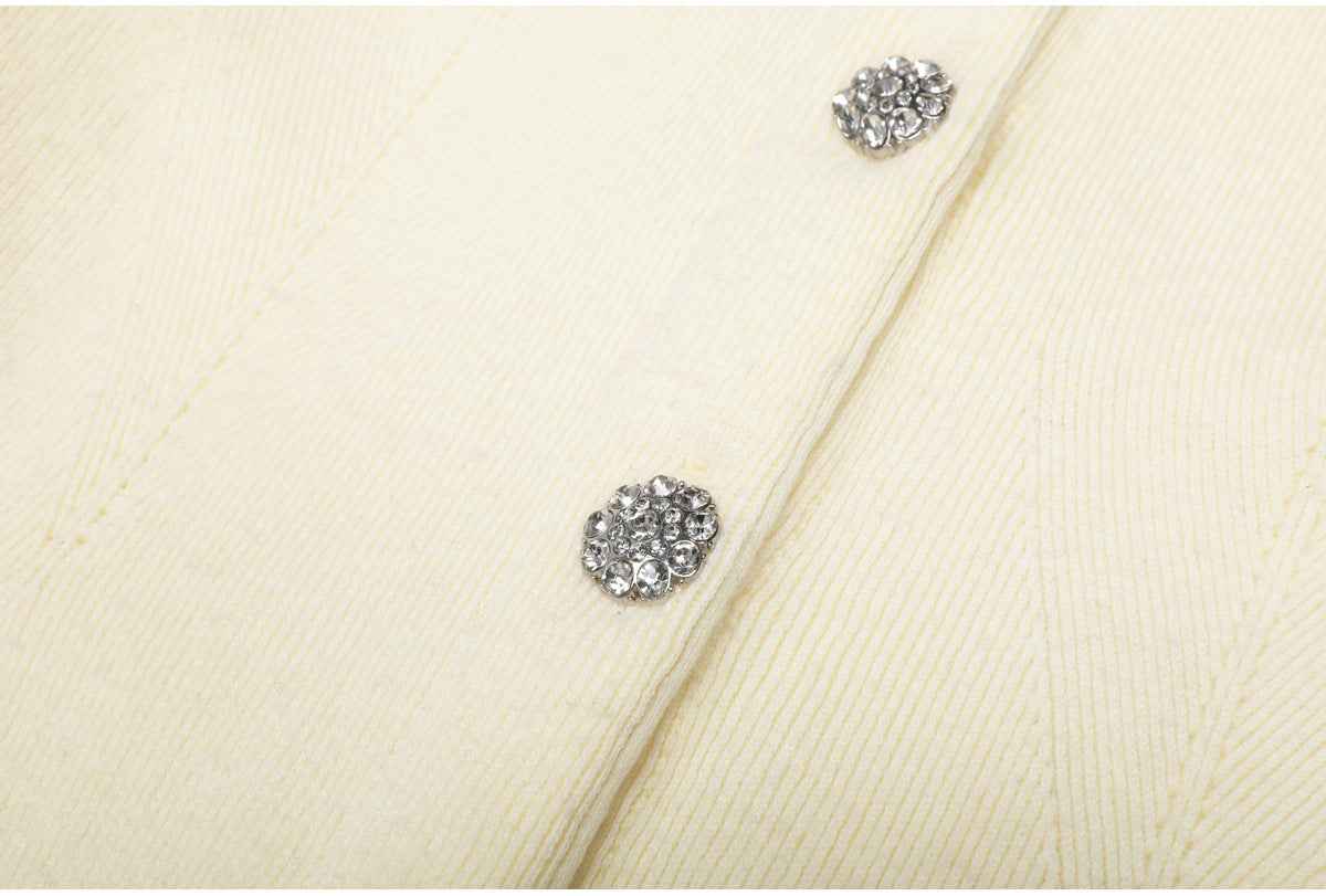 Spring Autumn Rhinestone Knitted All Matching Women Cardigan Sweater
