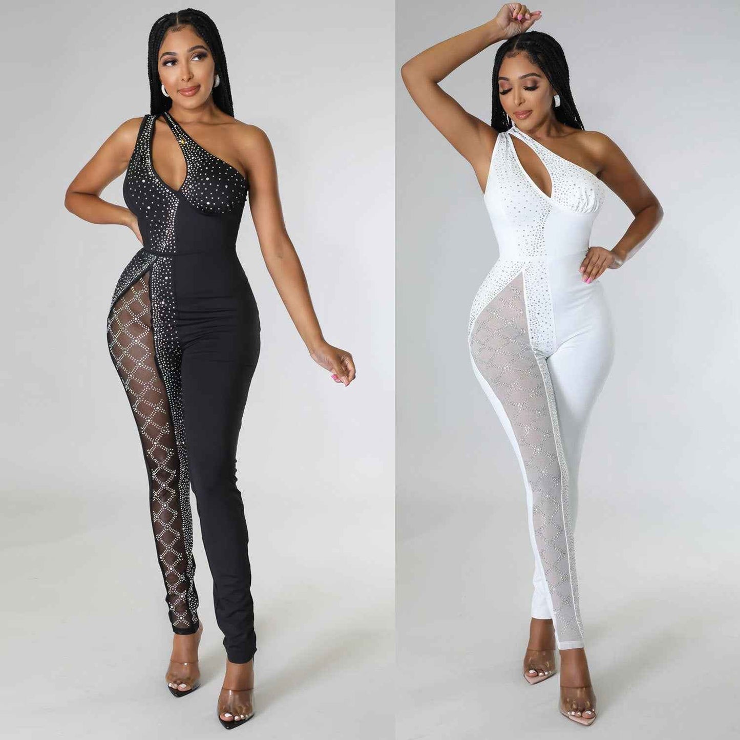 Sexy Slim Drilling One Piece Nightclub Uniform Jumpsuit