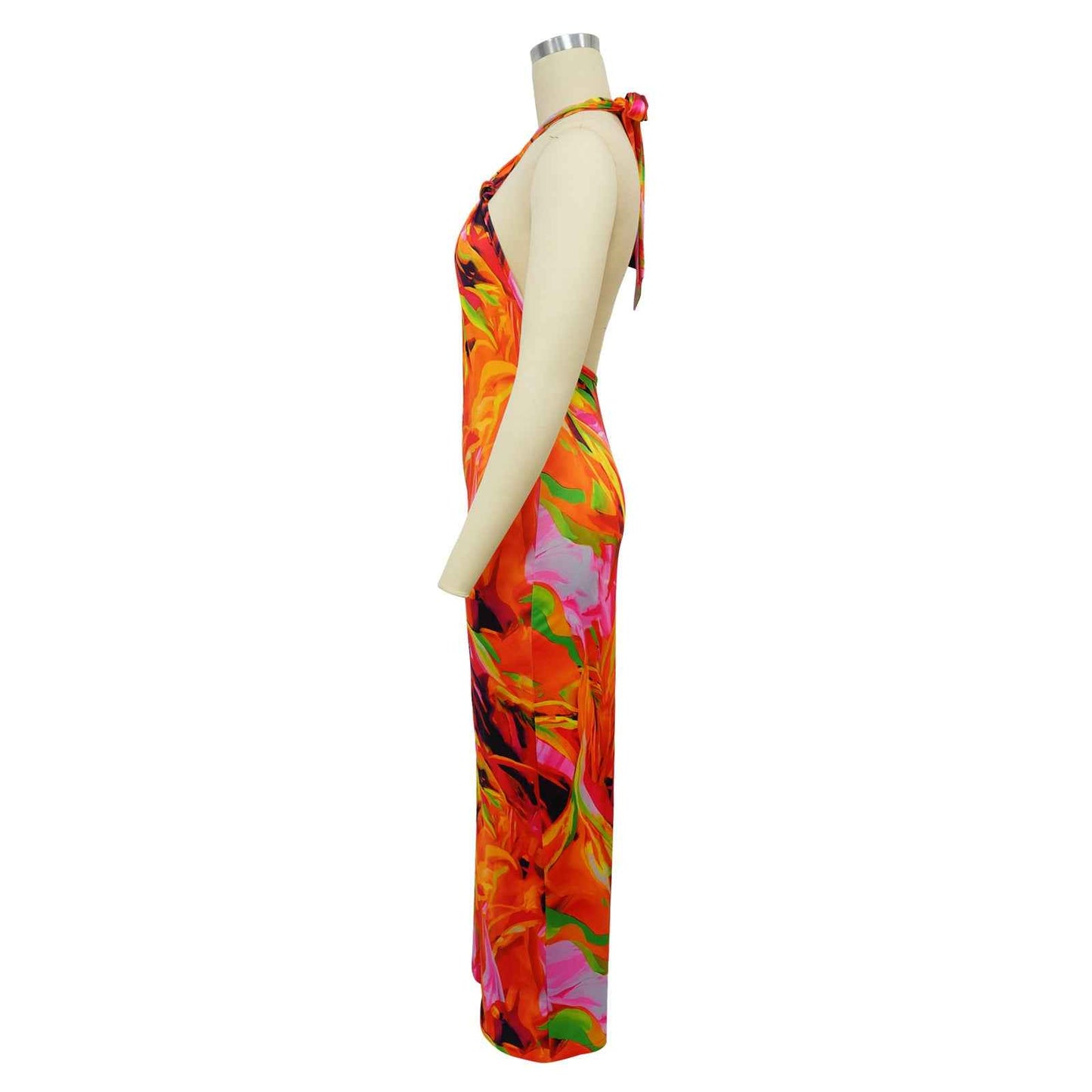 Cropped Halter Backless Jumpsuit