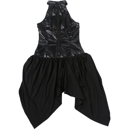 MUNSIEUR Autumn Faux Leather Sleeveless Dress New Arrivals