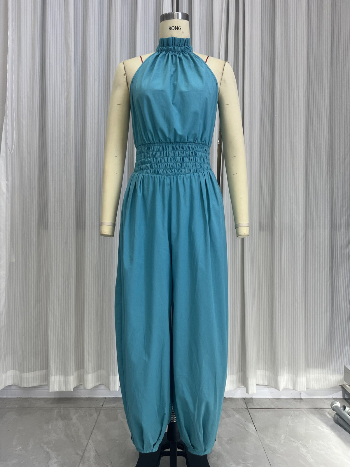 MUNSIEUR Autumn Casual Sleeveless Halter Bloomer Jumpsuit New Arrivals