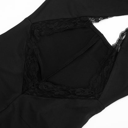 MUNSIEUR Slim Fit Sleeveless Halter Cross Jumpsuit