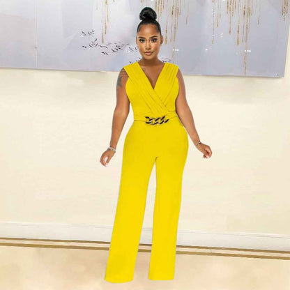 Slim Casual Sleeveless Jumpsuit