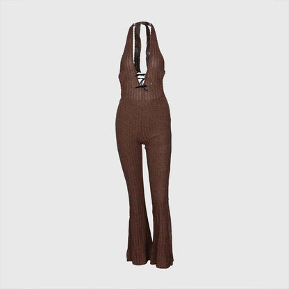 Backless Sexy Knit Jumpsuit