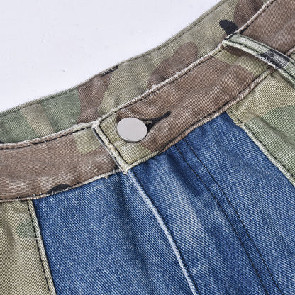 Trendy Denim Camouflage Jeans (Small Only)