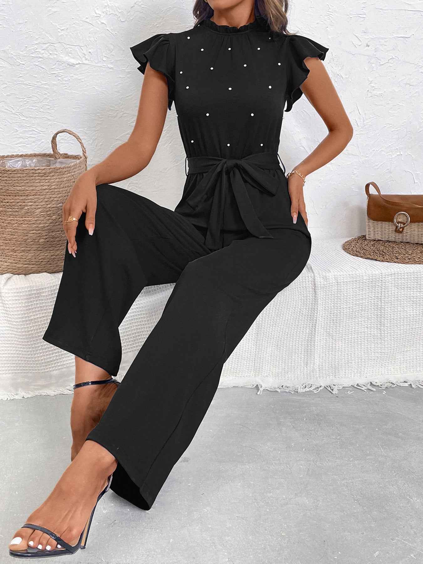 Lace Collar Jumpsuit