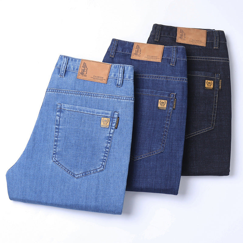 Summer Denim Quality Mid-high Waist Pants