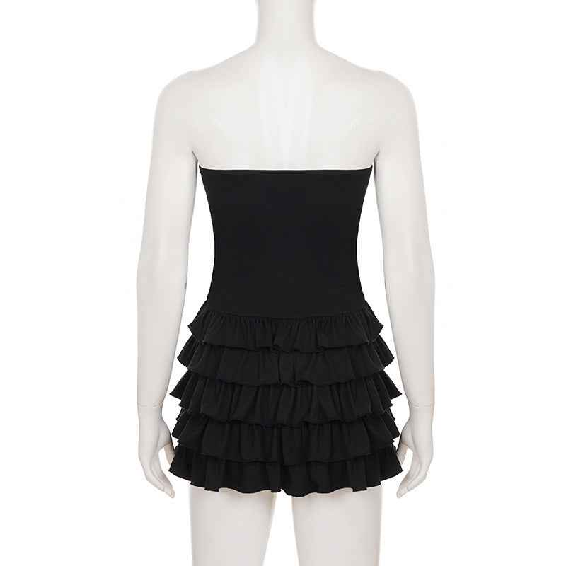 Cinched Sleeveless Pettiskirt Dress