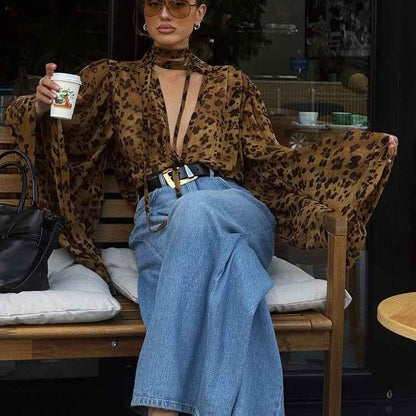 Leopard Print Design Blouse