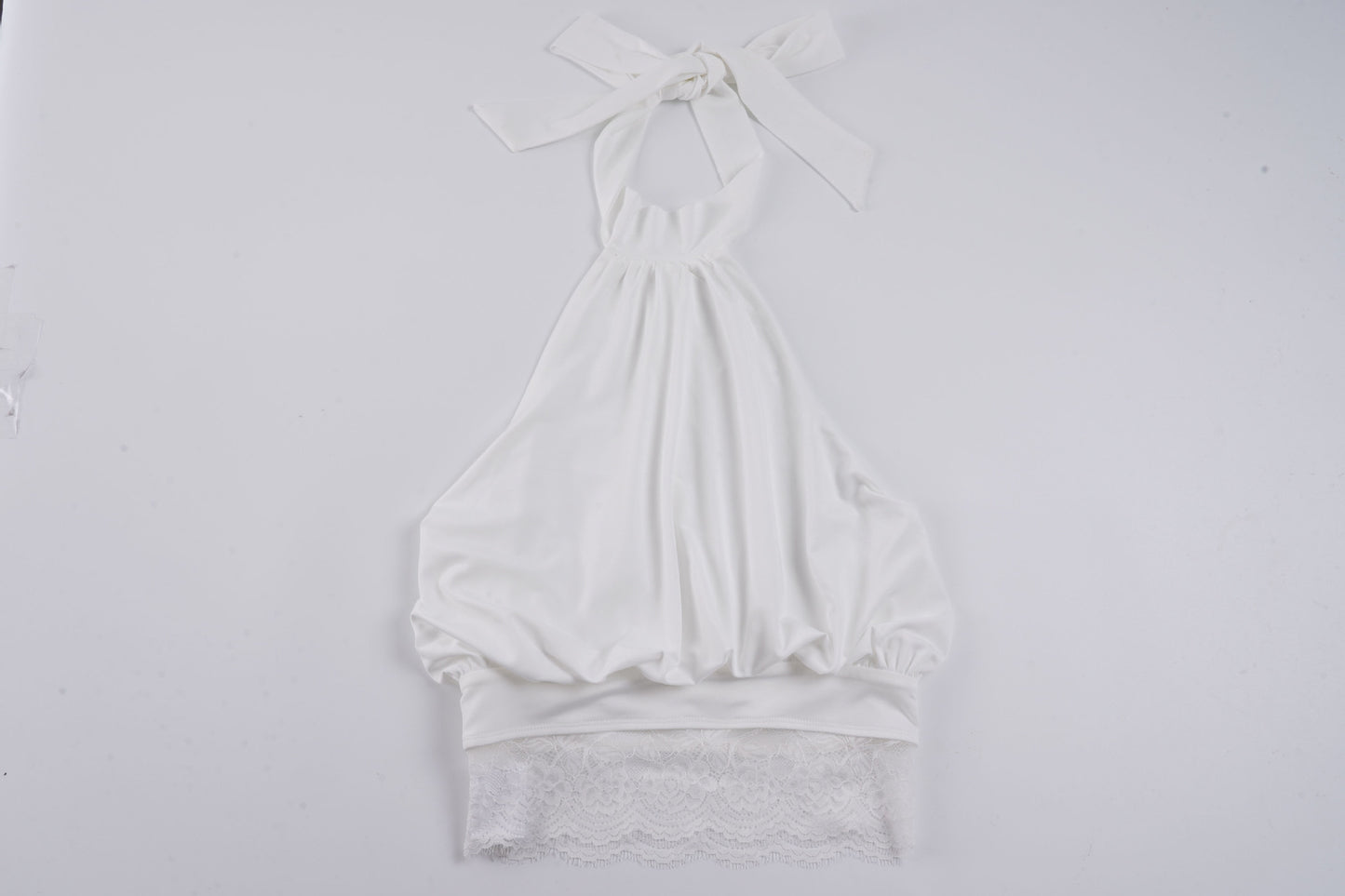 Halter Spaghetti Strap Backless Lace Blouse