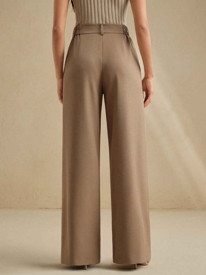 Solid Color Slim Fit Workwear Jeans for Women