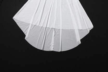 See through Turtle Bell Sleeve Split Skirt Set