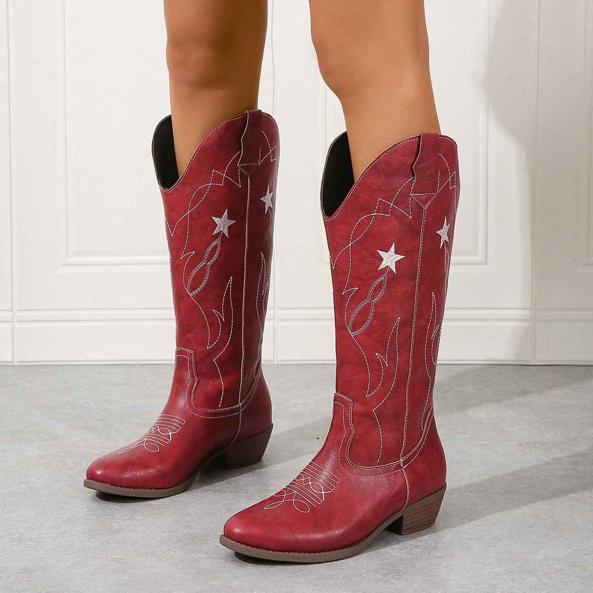 Embroidered Totem Women's Riding Boots