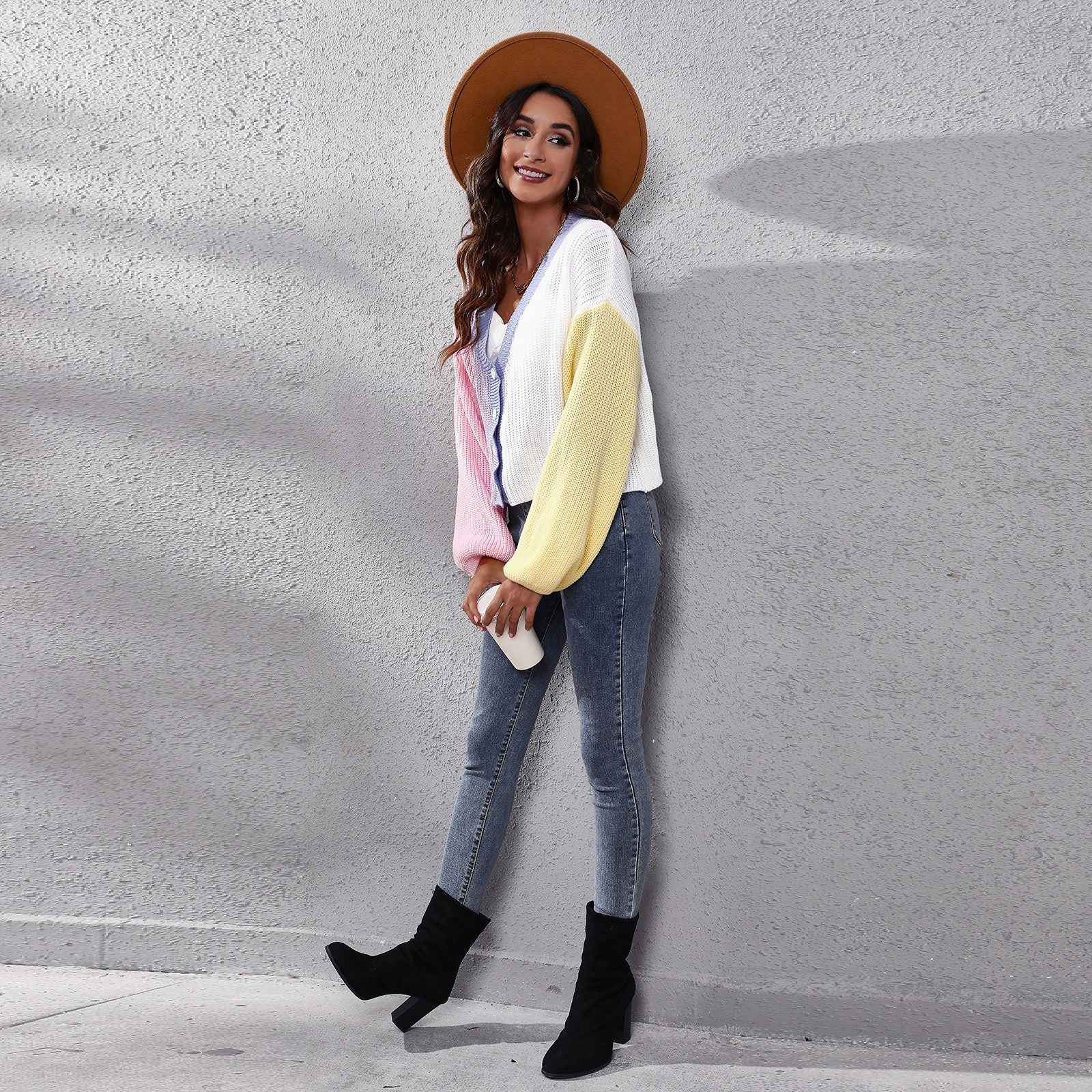 Knitted Cardigan Sweater for Women Loose
