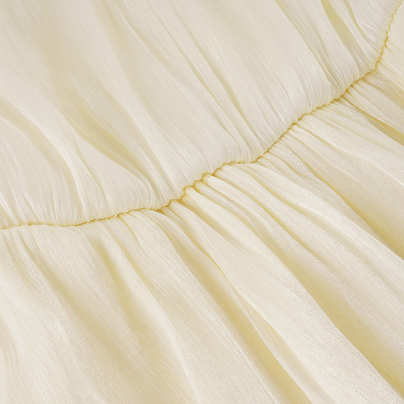 French Inspired Elegant Irregular Asymmetric Chiffon Dress New Arrivals MUNSIEUR