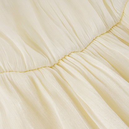 French Inspired Elegant Irregular Asymmetric Chiffon Dress New Arrivals MUNSIEUR