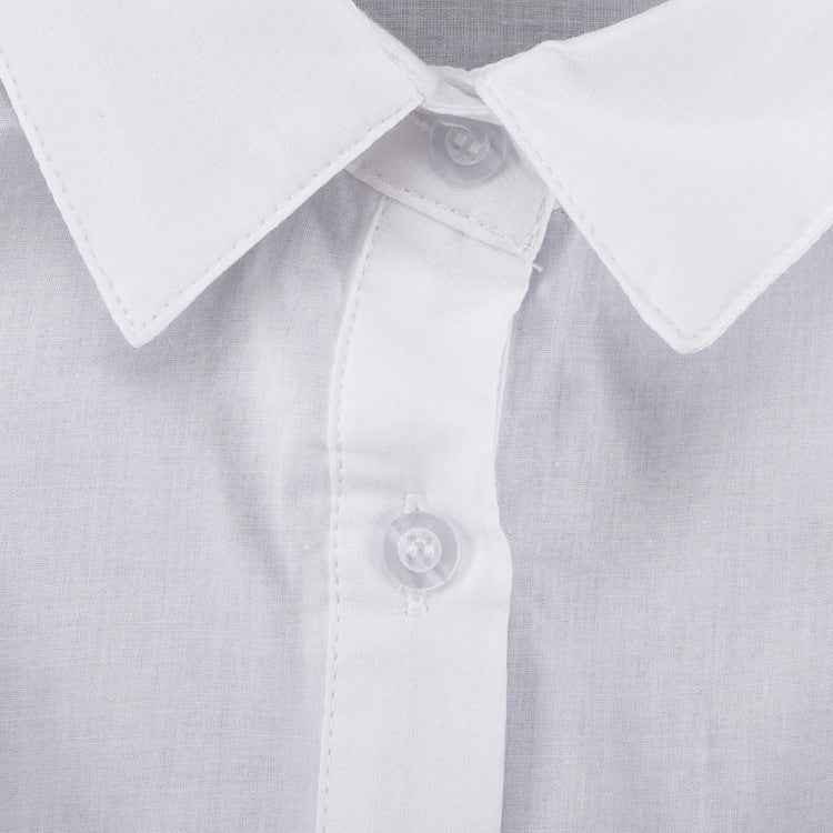 Ruffled Polo Collar Long Sleeve Blouse
