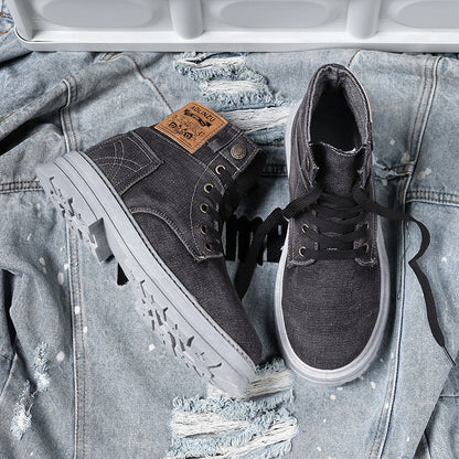 Men's High-top Striders for Men Denim Casual