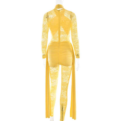 Jumpsuit Sexy Lace Strap Stitching