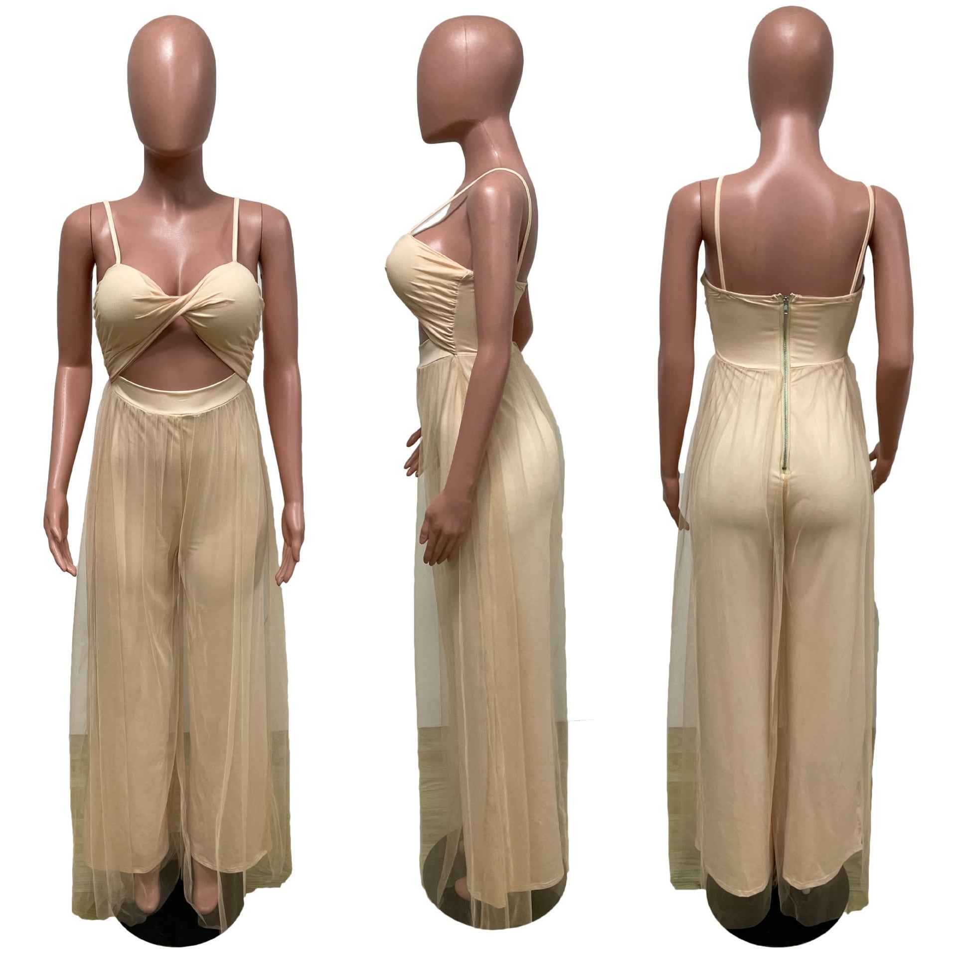 Crop Top Spaghetti Strap Sexy Jumpsuit Women