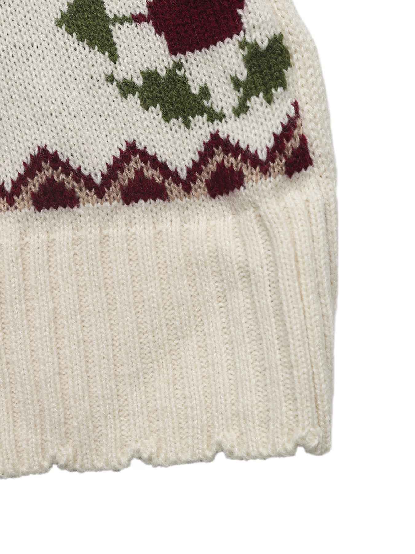 Ethnic Pattern Turtleneck Knitted Jacquard Pullover Sweater Women