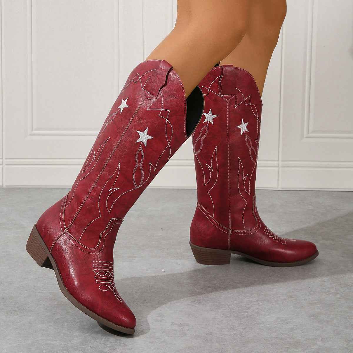 Embroidered Totem Women's Riding Boots