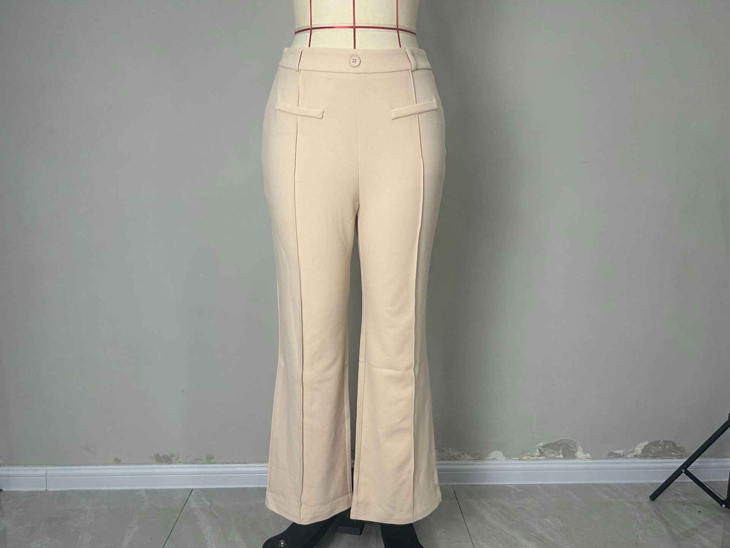 Front Pocket Decorative Stretch Slim Workwear Jeans