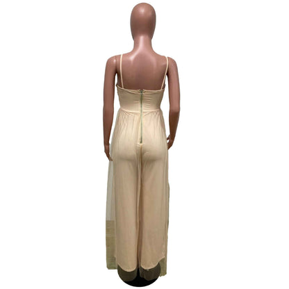 Crop Top Spaghetti Strap Sexy Jumpsuit Women
