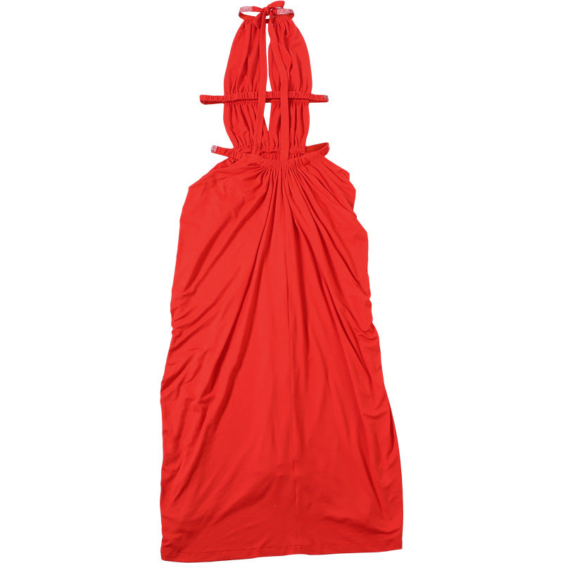 Backless Maxi Dress Lace up Halter MUNSIEUR New Arrivals