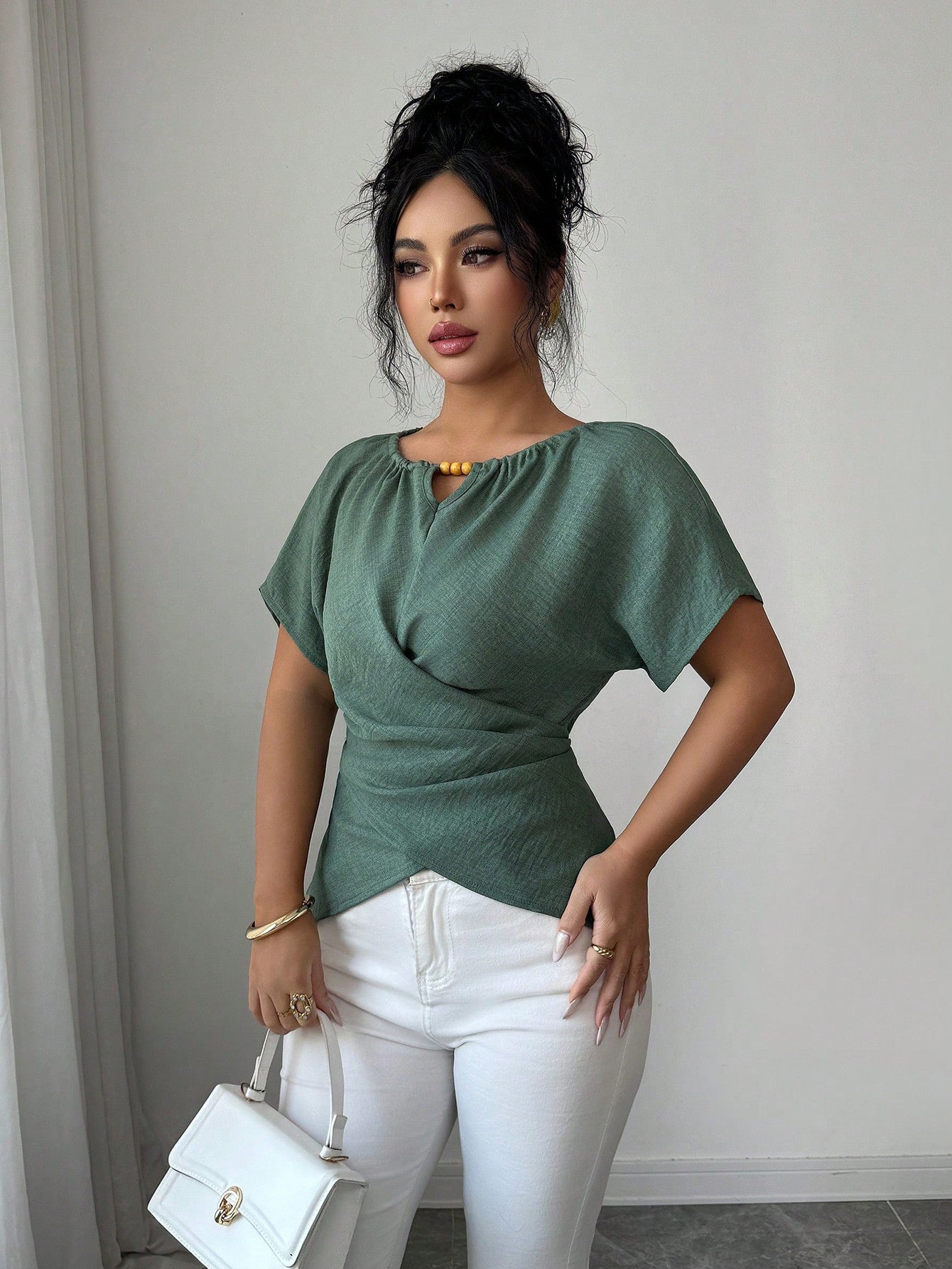 Casual Blouse Slim Fit New Arrivals MUNSIEUR