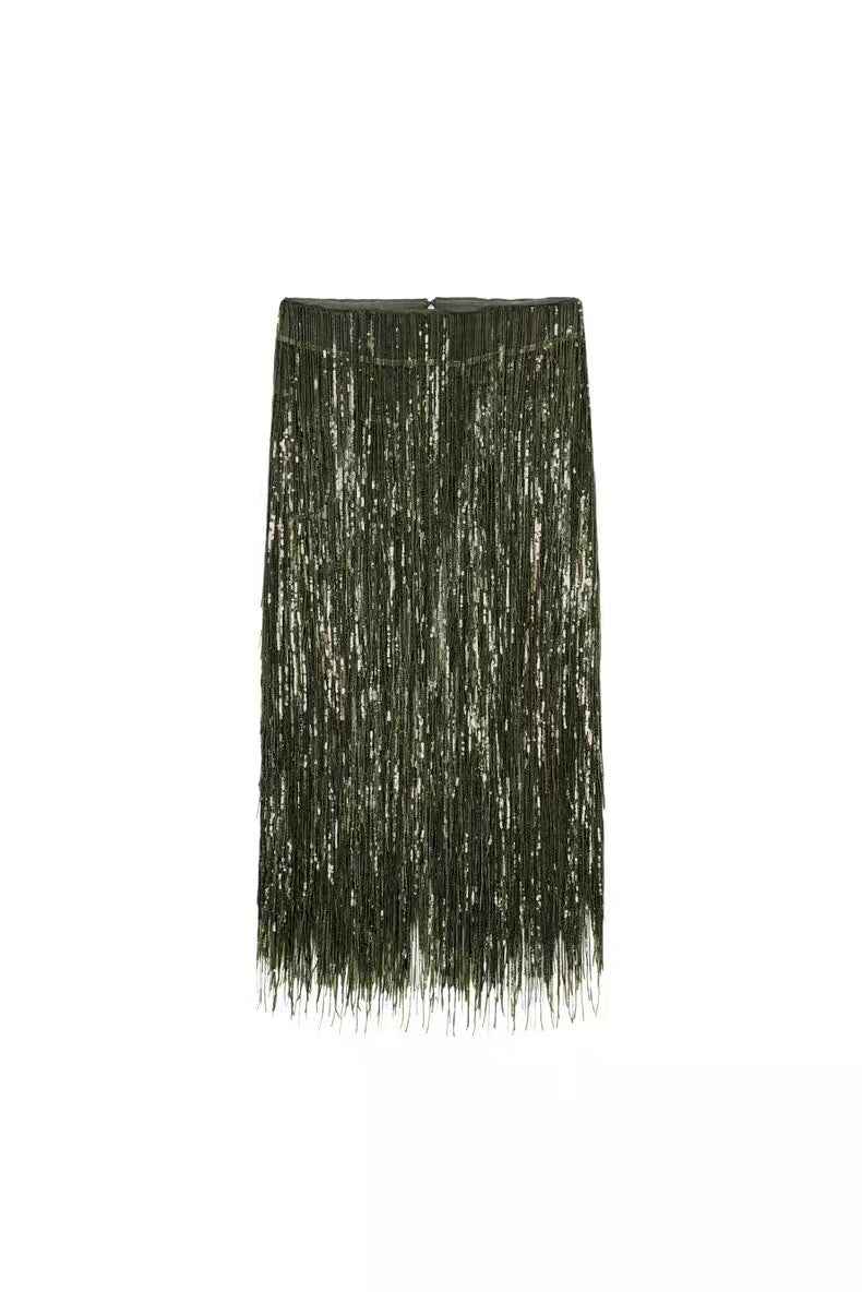 Sequin Tassels Party Skirt