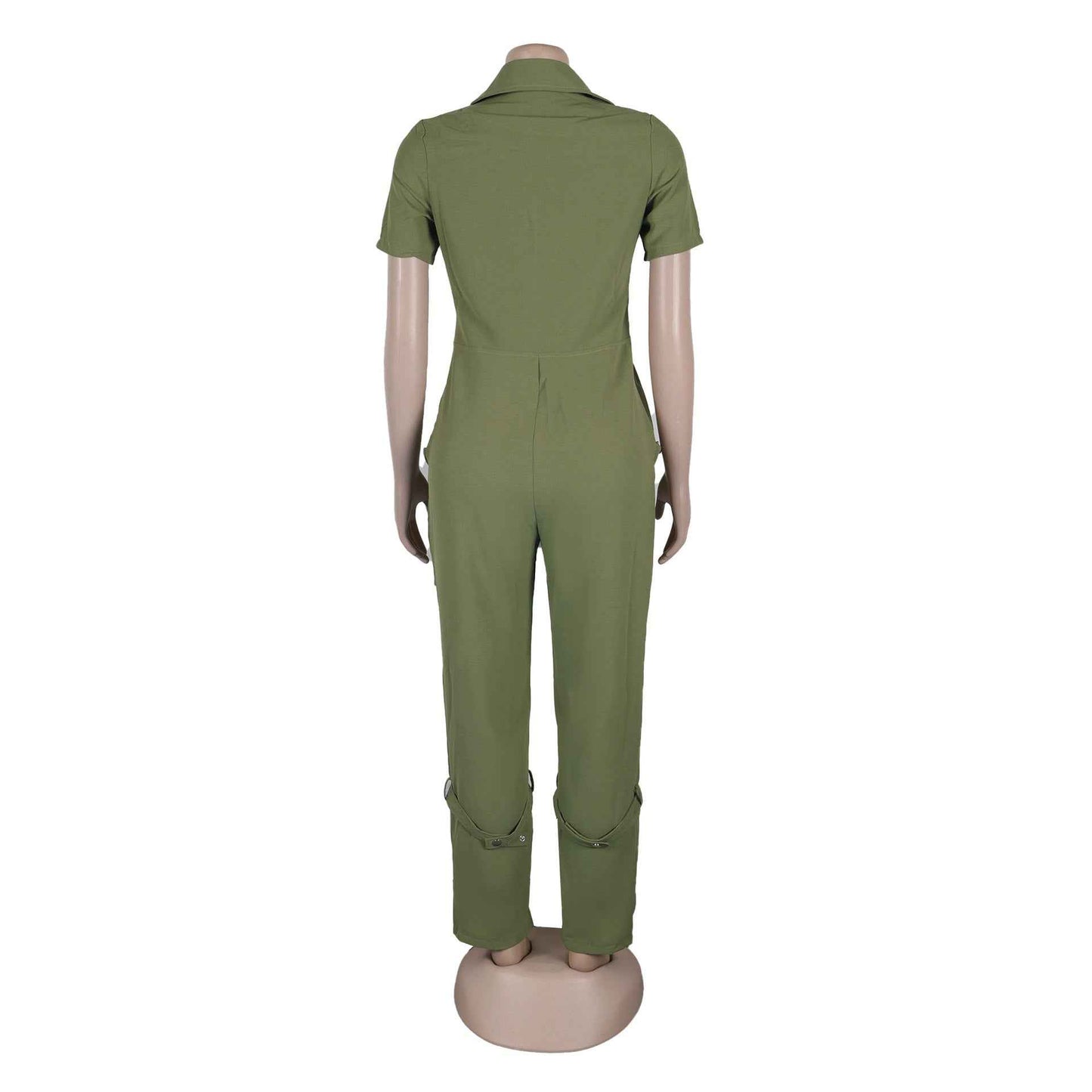 Sexy Summer Jumpsuit with Pocket and Zipper MUNSIEUR