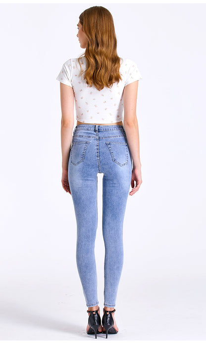 Women's Denim Ripped Slim Stretch Jeans
