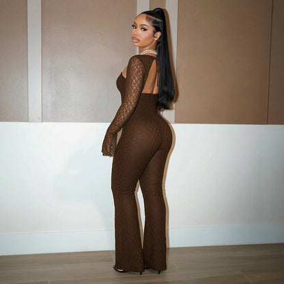 Women Drop Lace Cutout Drawstring Jumpsuit for Women New Arrivals