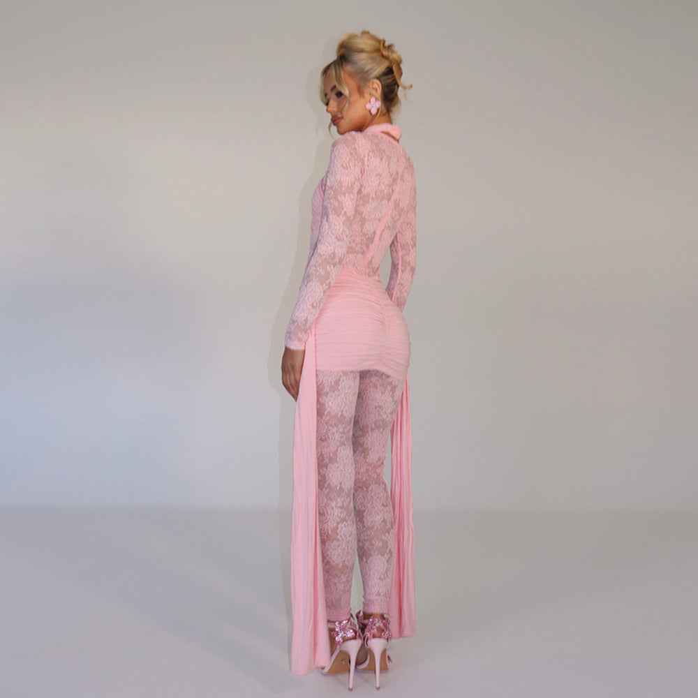 Jumpsuit Sexy Lace Strap Stitching