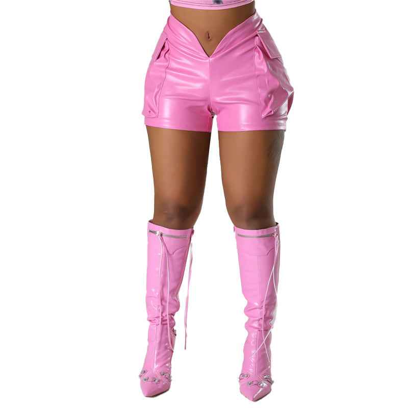 Summer Faux Leather Bottoms for Women