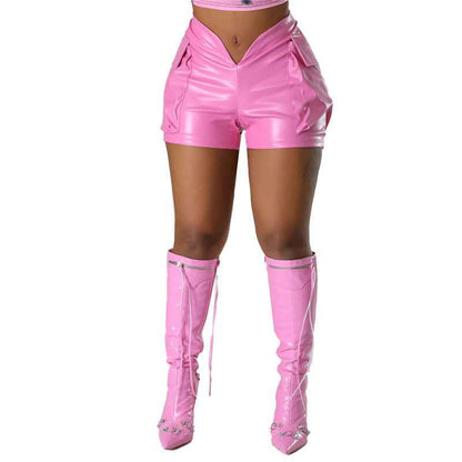 Summer Faux Leather Bottoms for Women