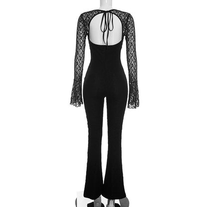 Women Drop Lace Cutout Drawstring Jumpsuit for Women New Arrivals