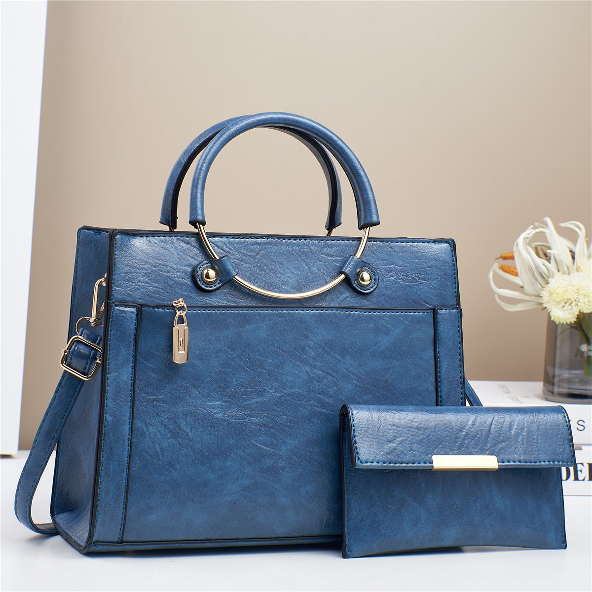 Large Capacity Bag Women's Special-interest Design Handbag 2pc Set